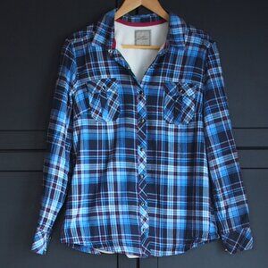 Lady Hathaway |  Blue Plaid Flannel Shacket